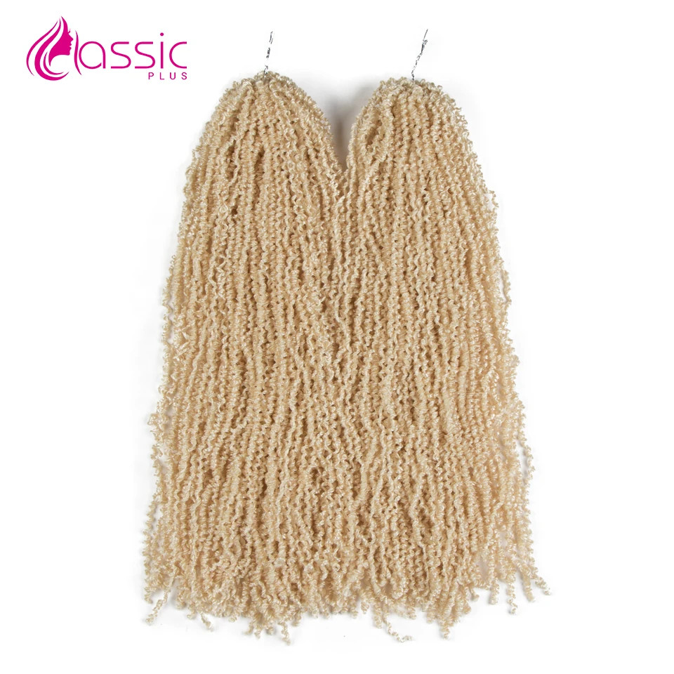 

613 Blonde Hair Bundles Crochet Hair Highlight Colored Crochet Braids 20 Inch Afro Kinky Twist Hair Extensions 2 Strands Hair
