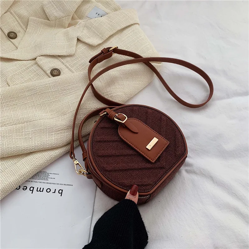 Универсальная сумка для телефона кожаная круглая дизайнерская через плечо