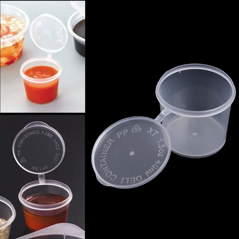 10 шт пластиковый прозрачный одноразовый горшок для соуса кетчуп Chutney Jello Shot Cup