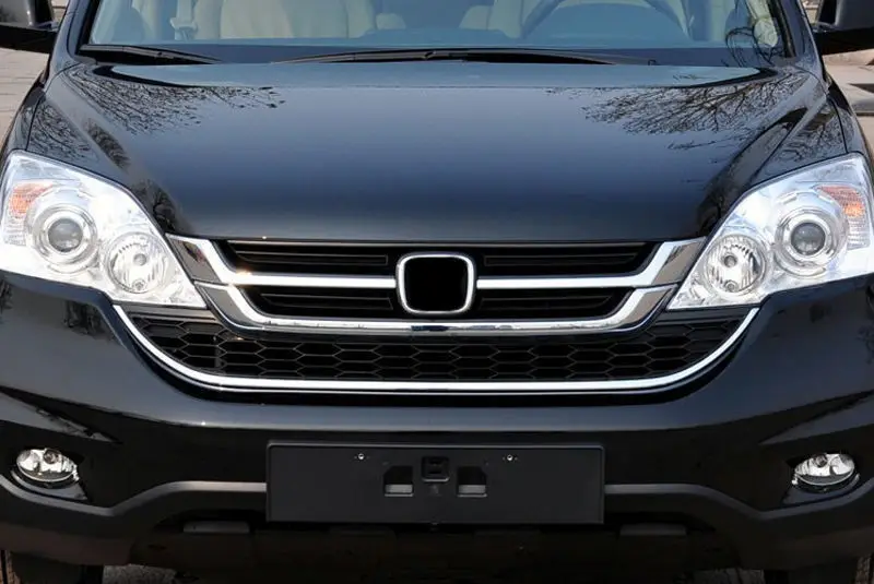 ABS черный хром гриль Передняя решетка + бампер для Honda CRV CR V 2010 2011|Амортизаторы| |