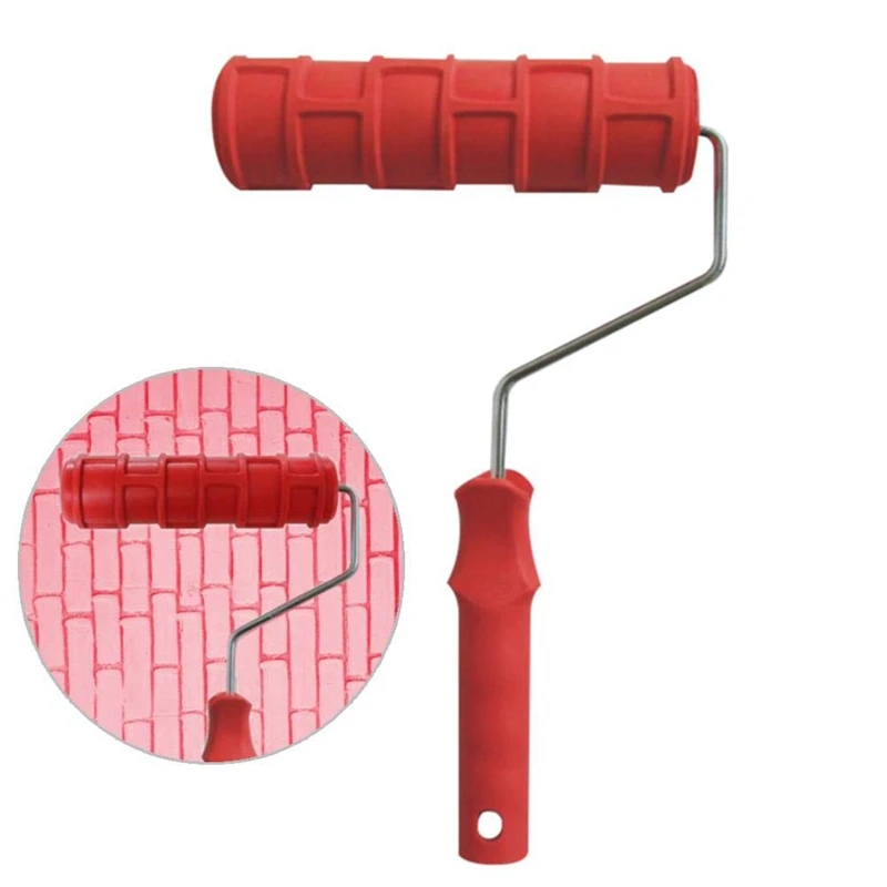 

Embossed Paint Roller Wall Brick Pattern Rubber Paint Roller for Wall Decoration Paint Roller Wall Decor Brush Kids Play Tool