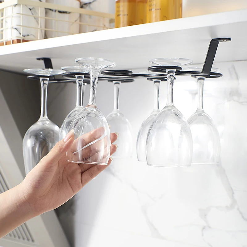 

Подставка для Винных Бокалов, 8 чашек, искусственная кухня, подвесная под шкаф, стойка для хранения бокалов для вина, шампанского