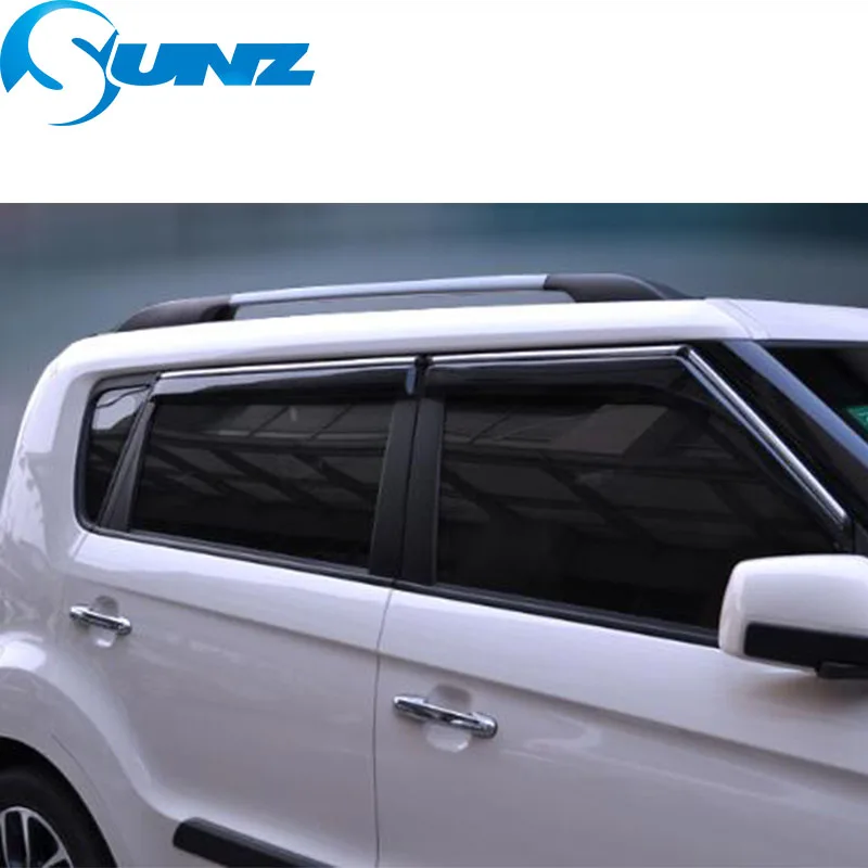 Окна автомобиля дождь Защитная крышка для KIA SOUL 2010 2011 2012 2013 Защита от солнца дождь дефлектор гвардии SUNZ