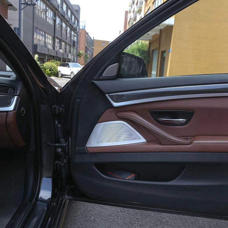 Автомобильная дверь крышка динамика стереосистемы для BMW 5 серии F10 520 525Li 528 2011-2016 Алюминиевый сплав стайлинг аксессуары 2 шт./комп.