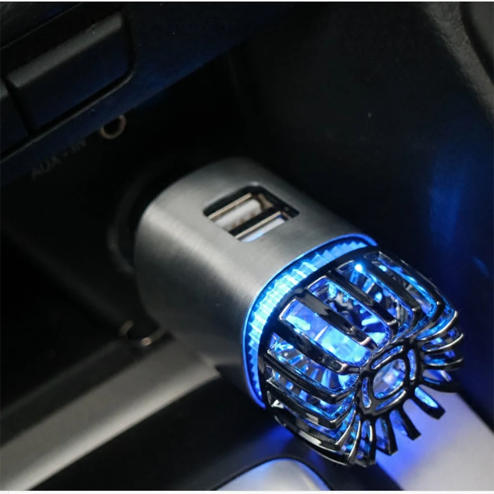 Стерилизация автомобильный очиститель воздуха 5V 2A двойной USB прикуриватель