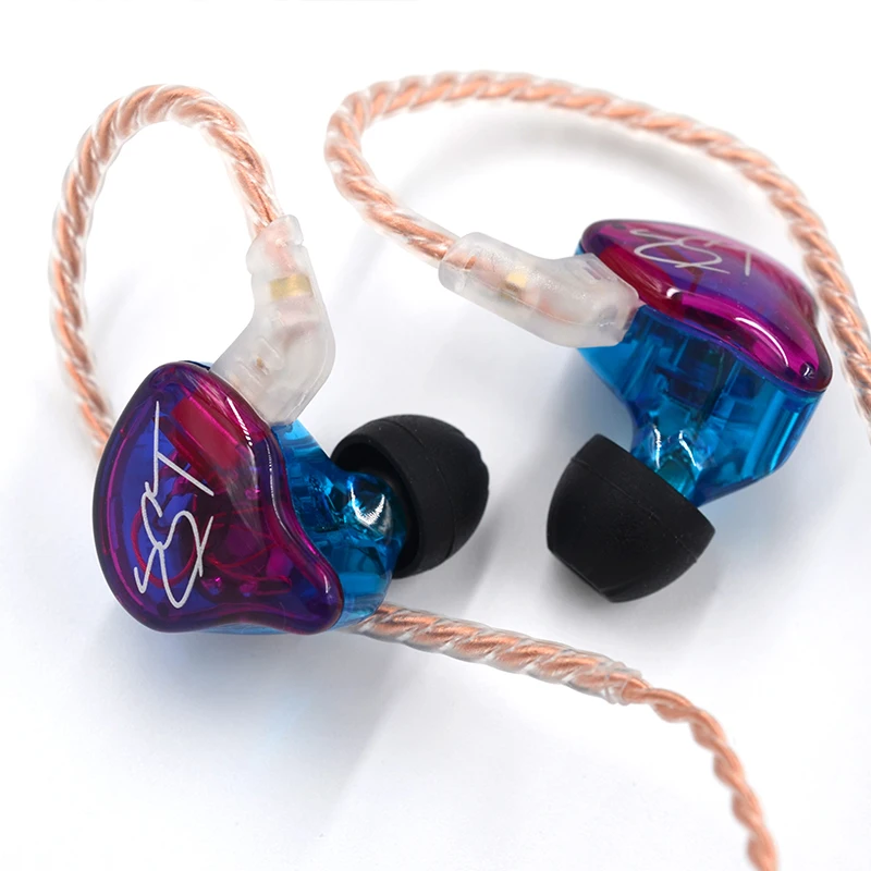 

KZ ZST Purple Armature Dual Driver Earphone Detachable Cable In Ear Audio Monitors Noise Isolating HiFi Music Sports Earbuds