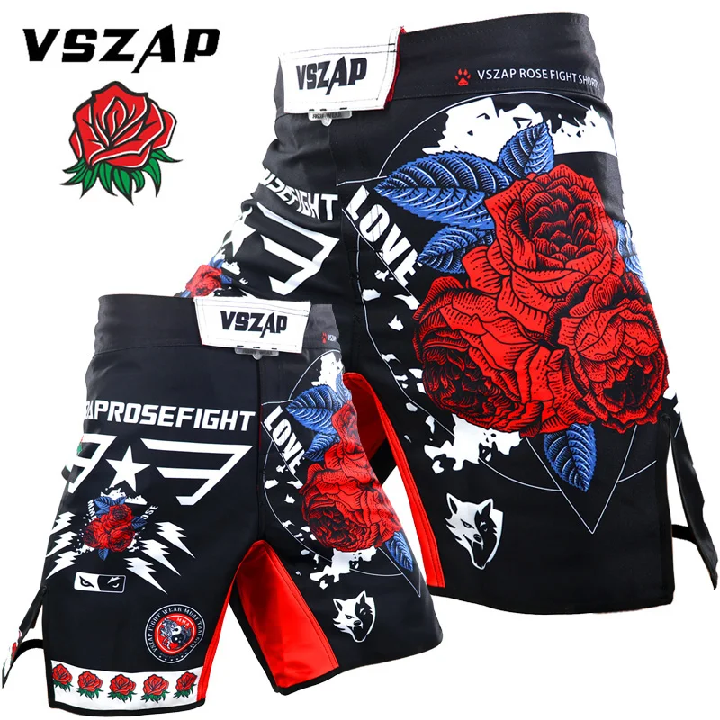 

VSZAP fight Mixed martial arts MMA Rose Shorts Thai boxing men fitness exercise running beach pants martial arts style