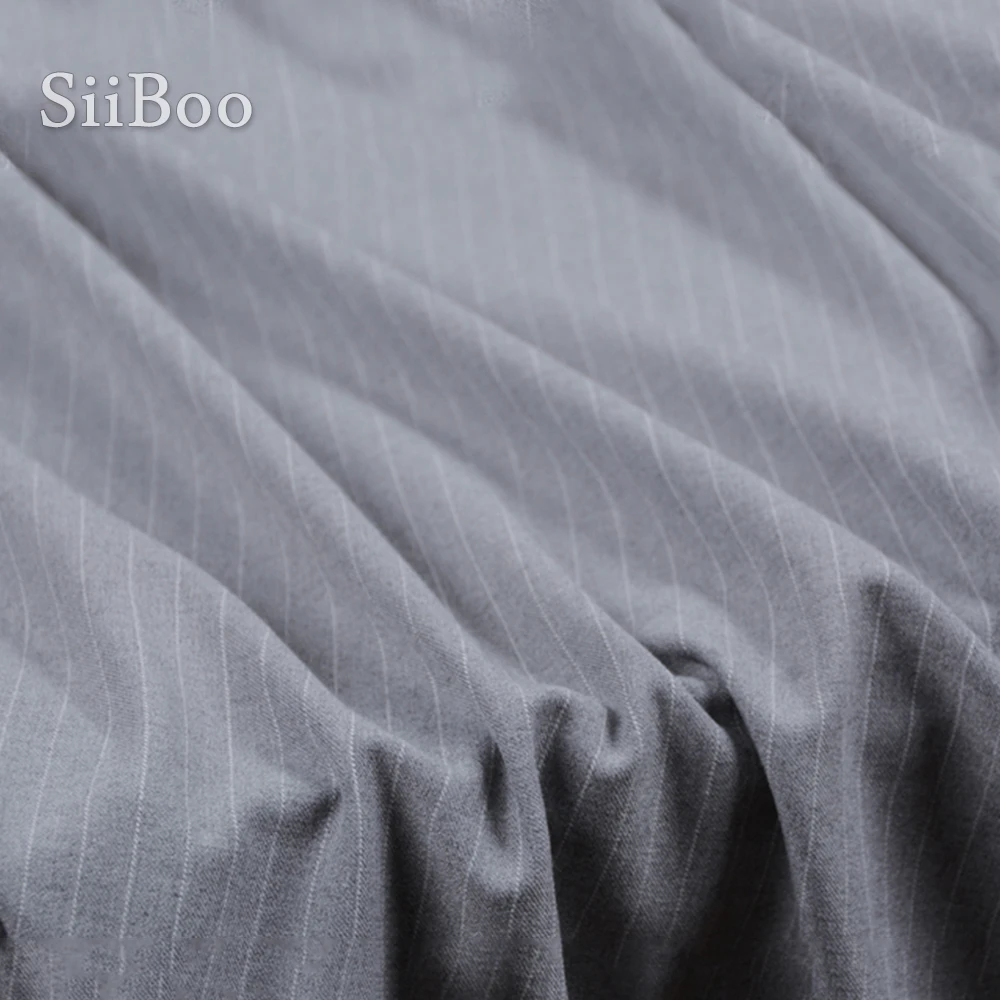 Европейский стиль весна-осень серая полосатая льняная ткань для костюма Тренч