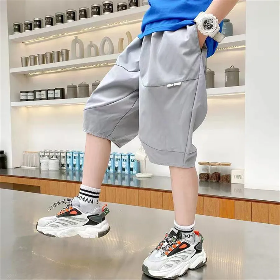 

Children Boys Shorts 2021 Summer Knitted Print Design Kids Casual Beach Shorts Pants For Teen Boy 4 6 8 10 12 Years Clothes