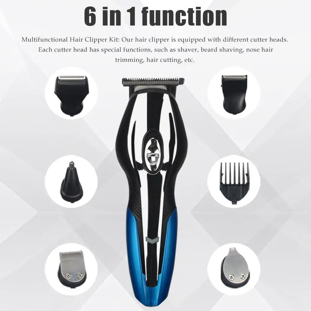

Electric Hair Clipper Beard Trimmer Grooming Kit Cordless Grooming Kit Haircut Kit Hair Trimmer Mustache Trimmer
