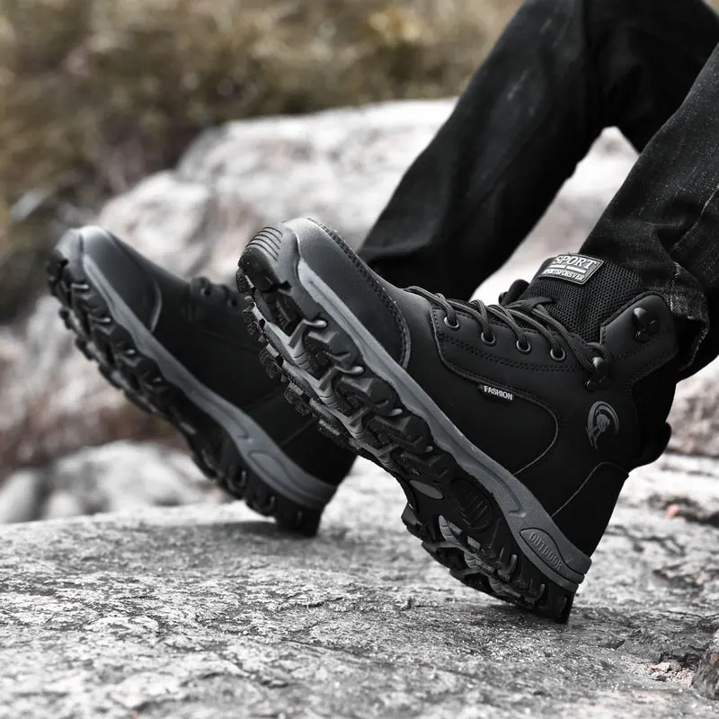 

men ankle combat boot leather home genuine vintage waterproof mens cowboy boty winter shoes hiking top chelsea military dress