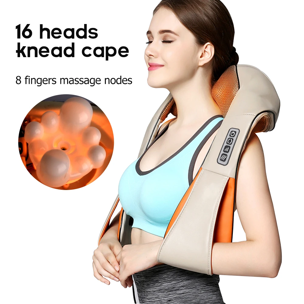 

Electric U Shape Shiatsu Back Shoulder Neck Body Relax Massager Infrared Heated Kneading Therapy Neck Massager Car Home Dual Use