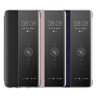 Чехол-книжка для Huawei P30, P40 Pro, зеркальный, умный, для сна, Mate 40, 30, 20 Pro Plus, P20 Pro, кожаный