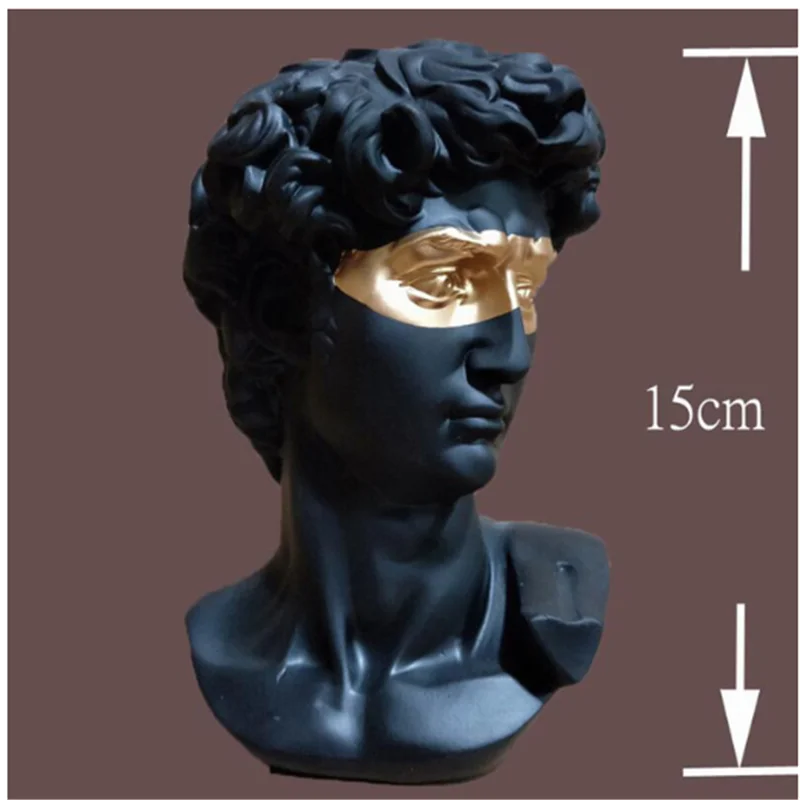 

Head Resin Statue European Home Decoration Modern Abstract Art Mini Bust Sculpture Art Sketch Practice Masked Creativity