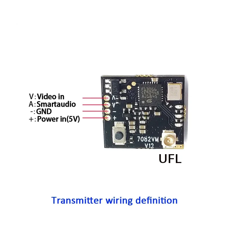Регулируемый мини-передатчик FPV 5 8 ГГц 40 каналов 25/100/250 мВт 14 х14 мм и камера 1/3 CMOS