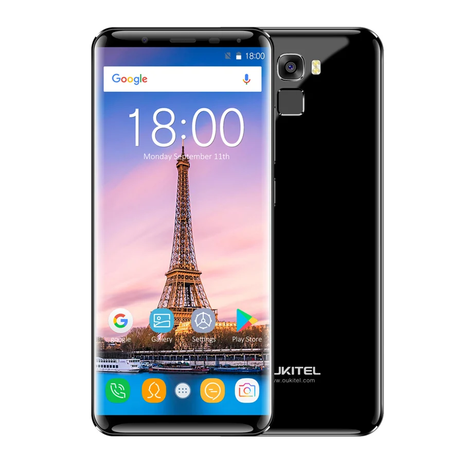 Oukitel K5000 18:9 дисплей Infinity 4 Гб ОЗУ 64 Гб ПЗУ MT6750V Восьмиядерный 5,7 дюйма 5000 мАч Быстрая зарядка отпечаток пальца 4G LTE мобильный телефон - Цвет: Black