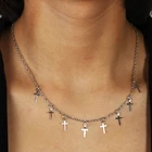 Ювелирные изделия для вечерние, маленькие крестообразные кисточки, ключицы ожерелья цепи и подвески для женщин, Лидер продаж