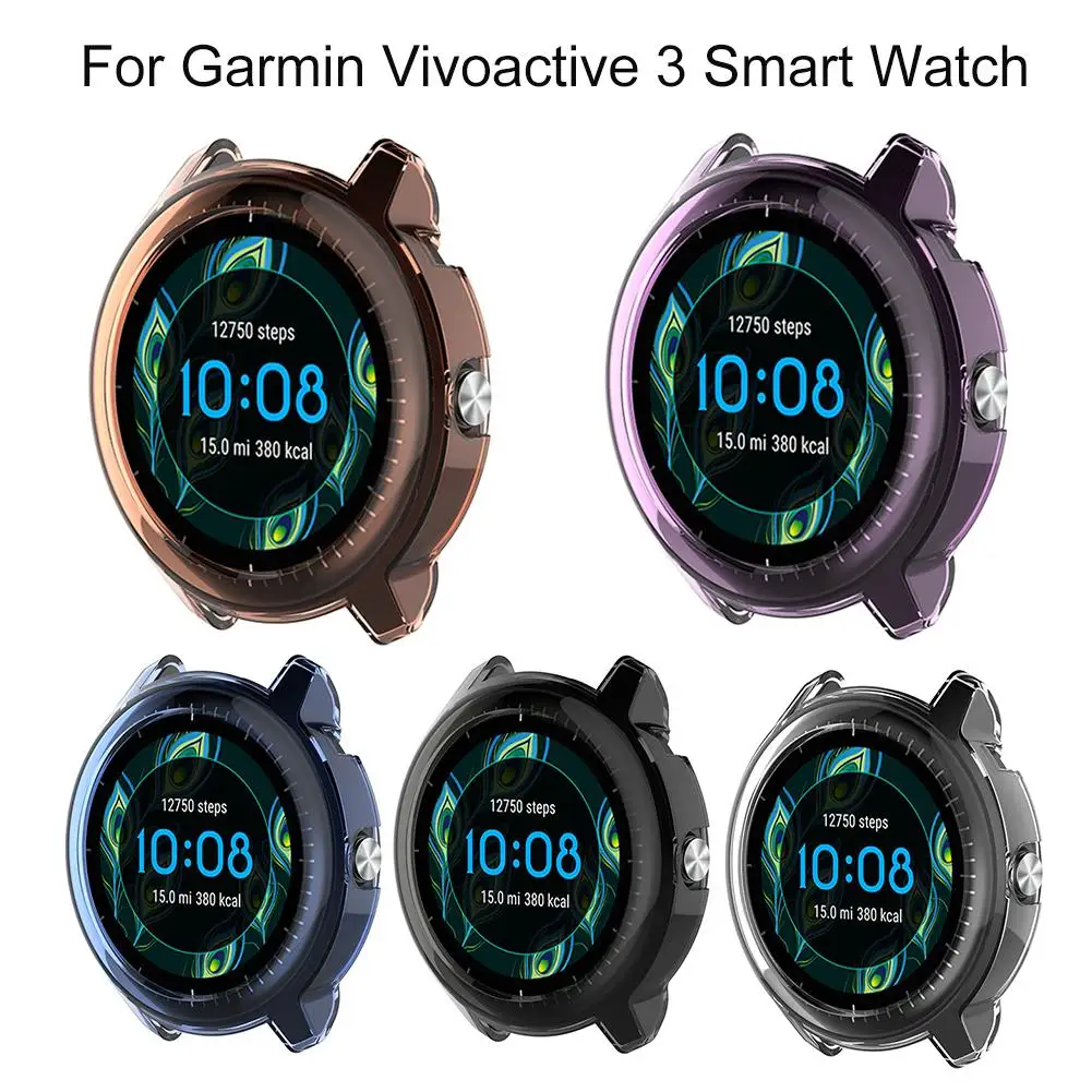 Силиконовый защитный чехол из ТПУ высокого качества для смарт-часов Garmin Vivoactive 3