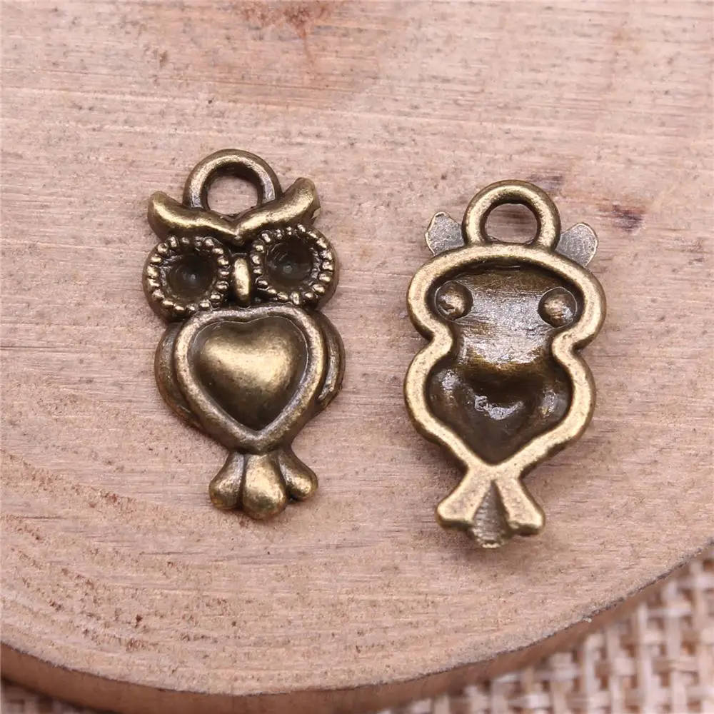 

Owl Charms For Jewelry Making Findings Handmade DIY Craft 20pcs Antique Bronze Color 17x9mm