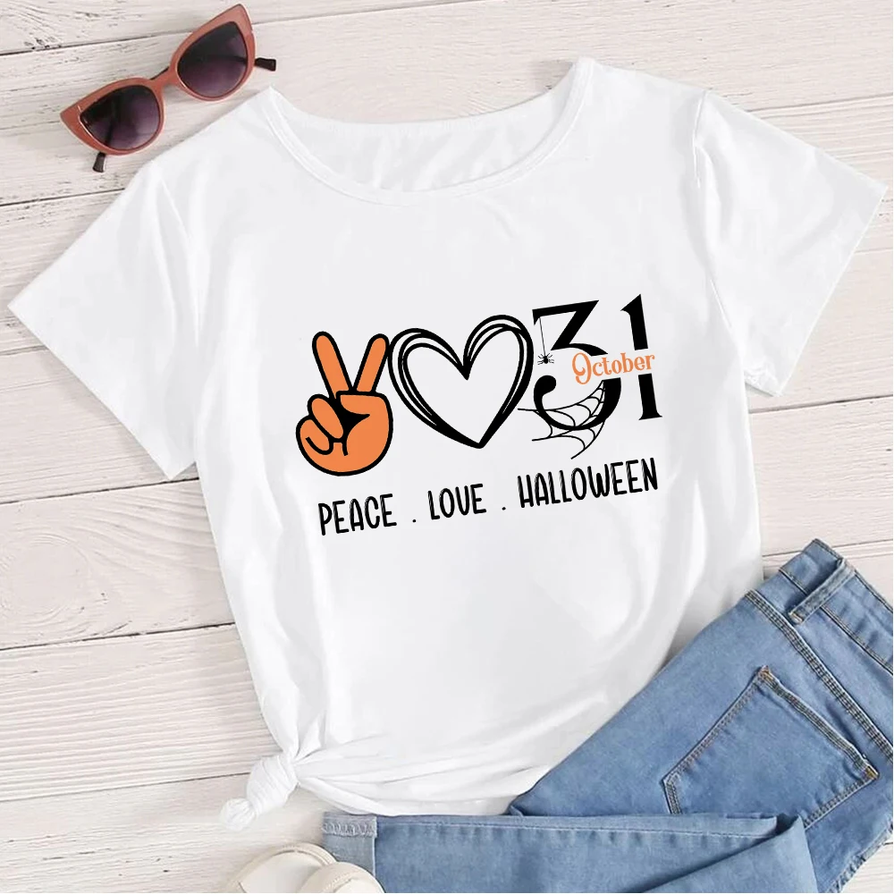 

Женская футболка с принтом Love на Хэллоуин, 31 дюйм