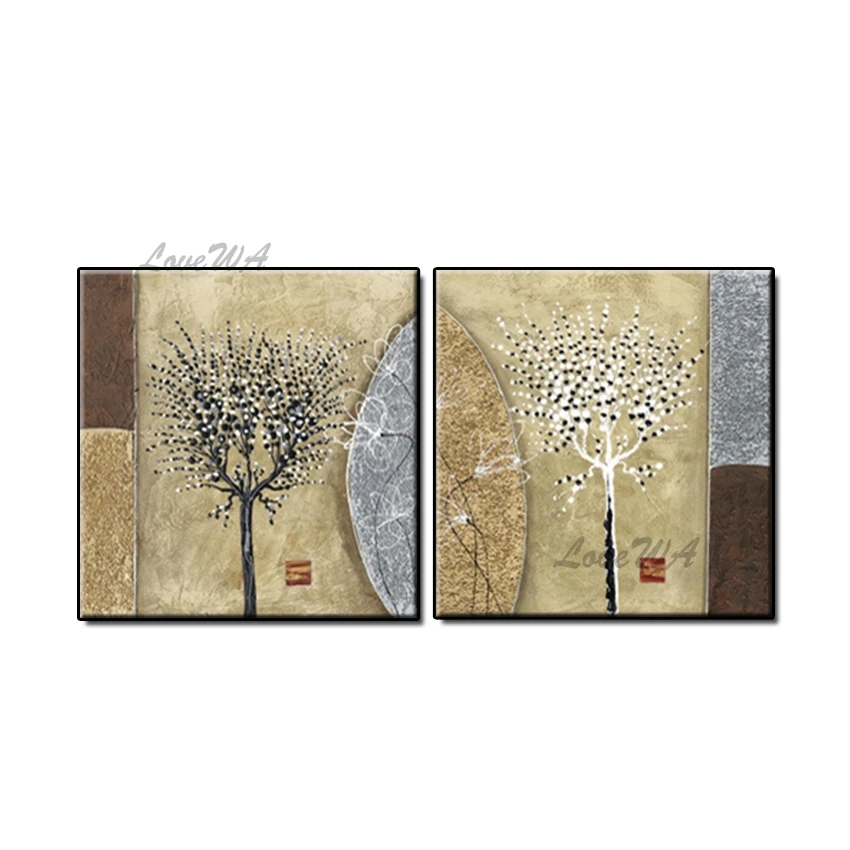 

Best Art Oil Painting Modern painting art Abstract tree pure hand painted canvas Painting art for home Office decor wall art