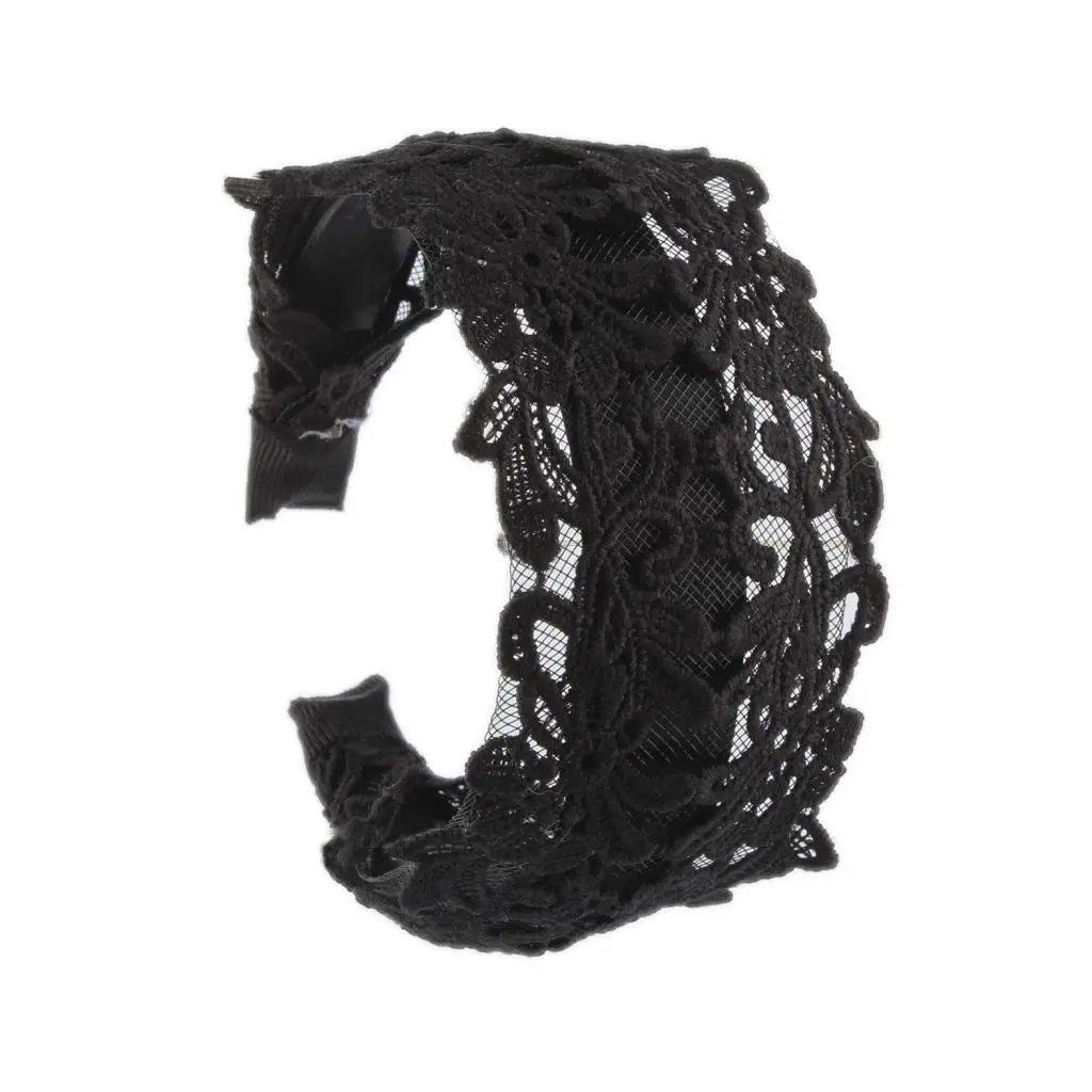 

Charming Wide Retro Embroidery Hollow Lace Headband Hair Hoop 3Styles
