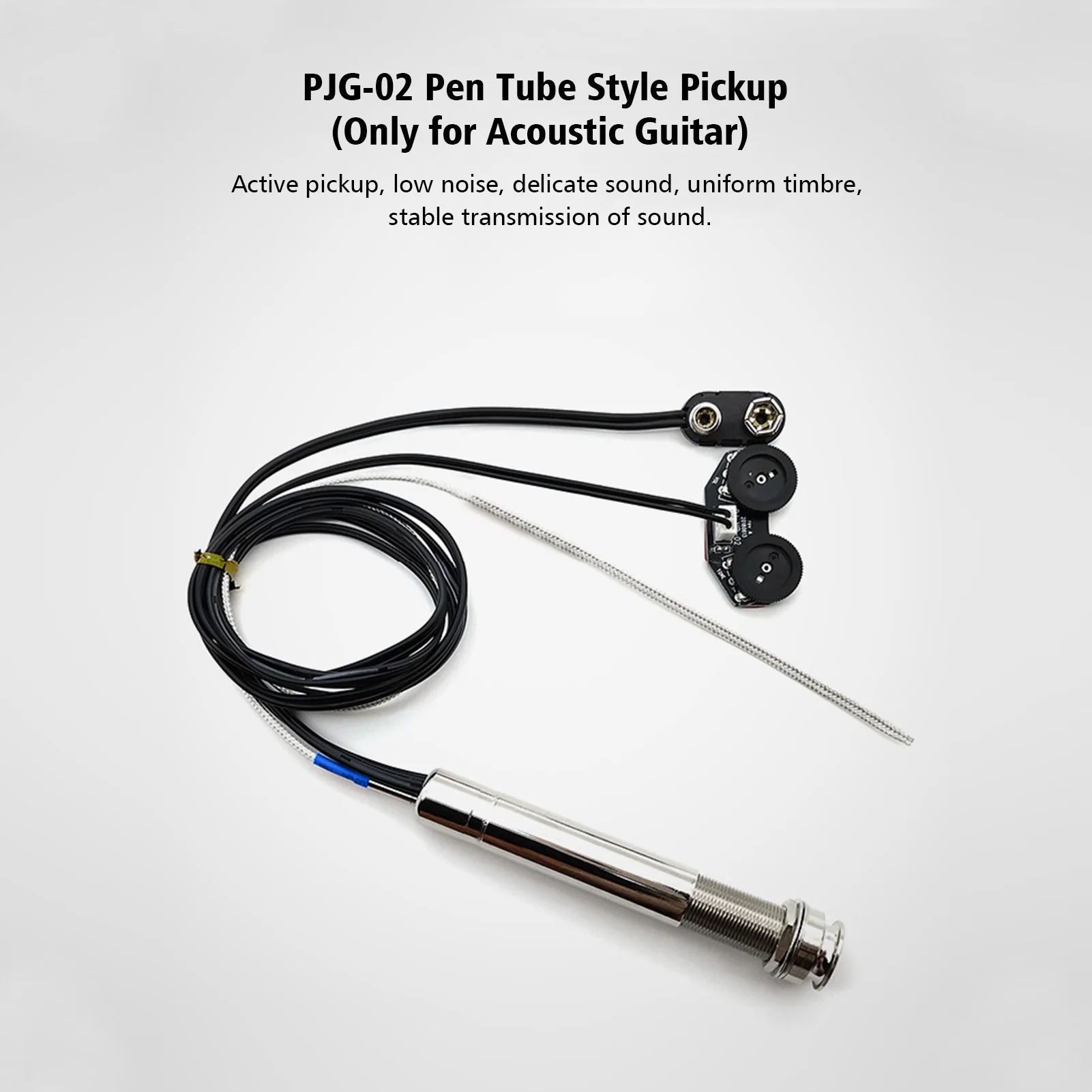 

Pen Tube Style Guitar Undersaddle Pickup Active Pickup Volume and Tone Controls with Pickup Piezo Rod Only for Acoustic Guitar