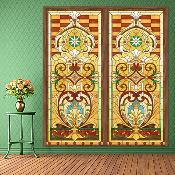 Пользовательский размер электростатического матовое витражная плёнка на стекла