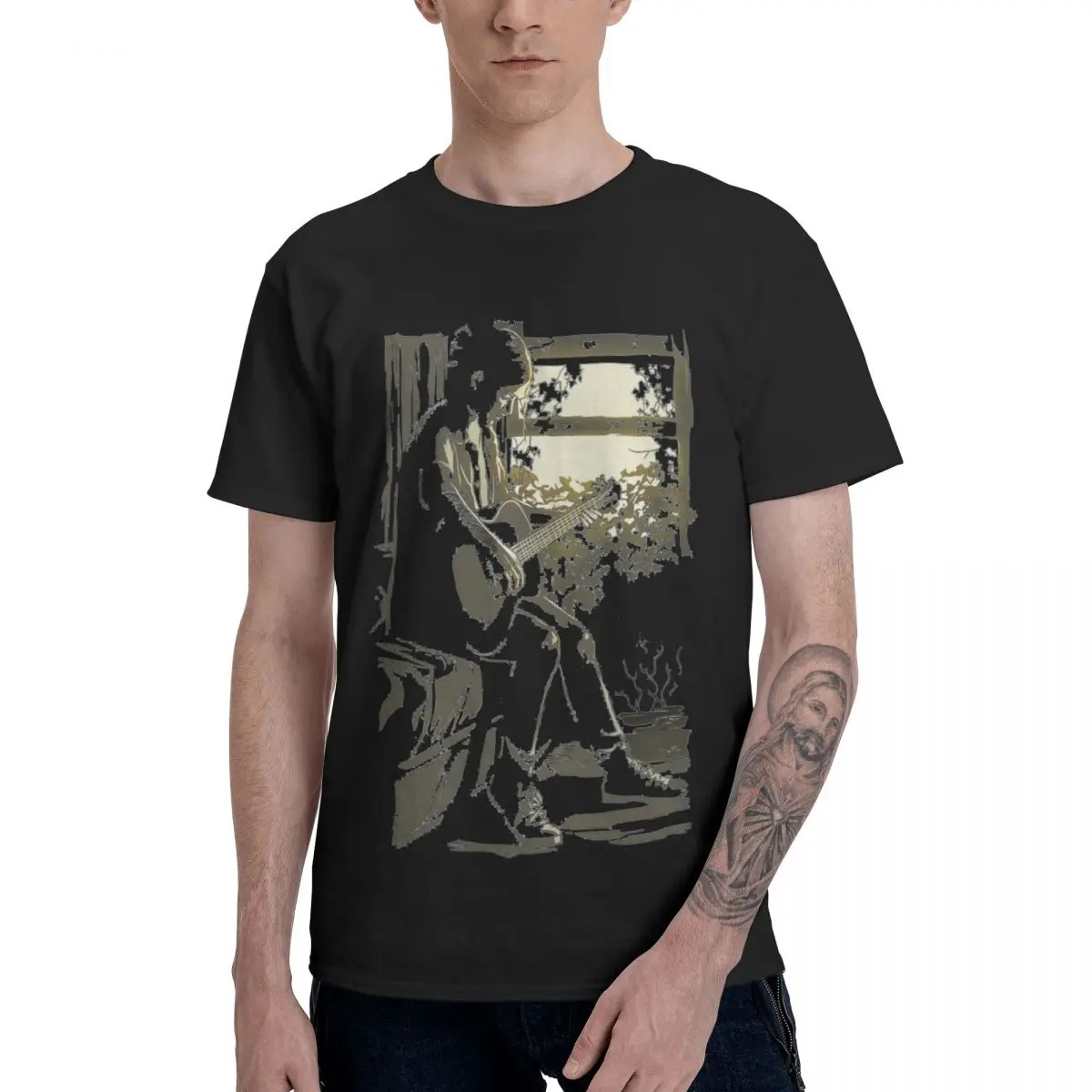 

Футболка мужская с длинным рукавом и круглым вырезом, из чистого хлопка