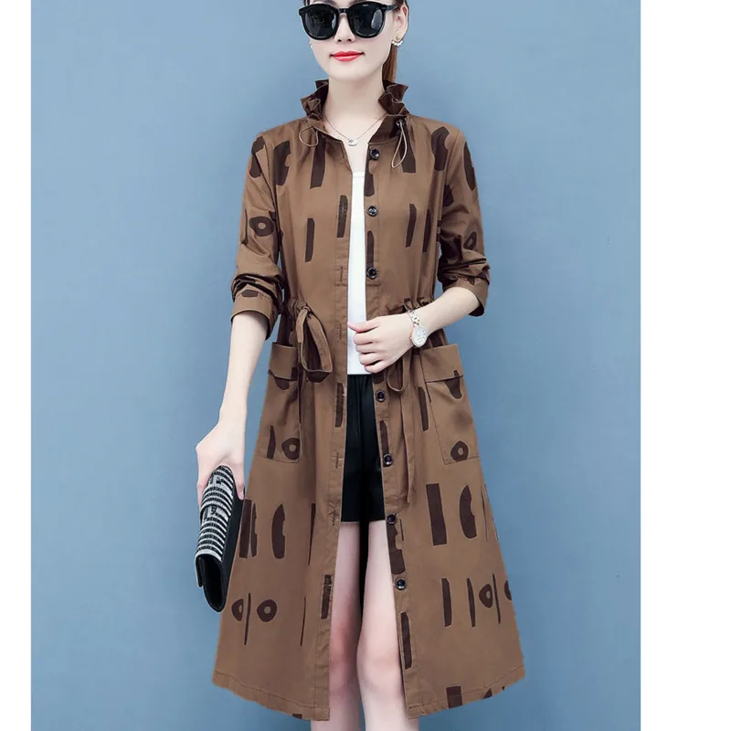 #5648 черный красный коричневый длинное пальто для женщин тонкий с высоким плотно