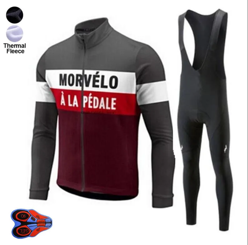 

Men's Thermal Fleece Winter Cycling Jersey Bib Pants Tights Kits Outdoor Sporting Biking Sets Cycling Outfits 2020 New Arrival