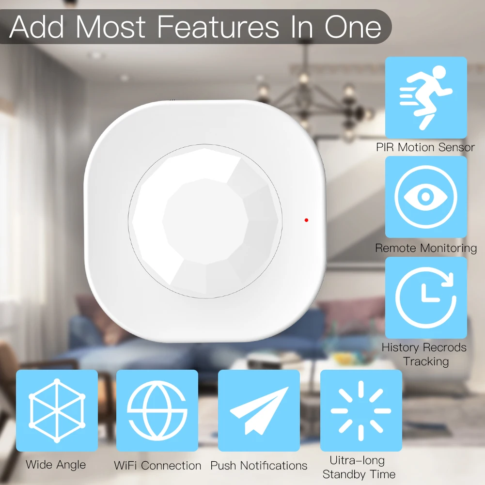 WiFi Human Presence Infrared PIR Motion Sensor Security Burglar Alarm APP Control Compatible Tuya Smart Home Automation | Безопасность и