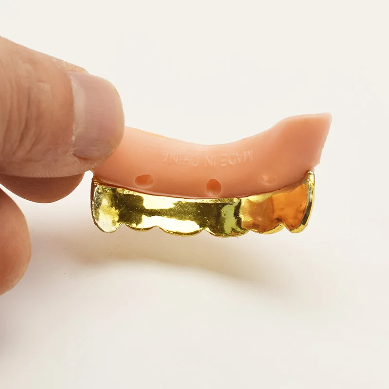 

Halloween Dress Up Props Electroplated Gold Silver Dentures Imitation Zombie Dentures Funny Tricky Braces