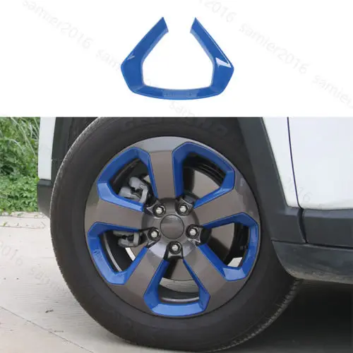 

Blue 20pcs Fit For Jeep Compass 2017 Auto Wheel Round Decorator Frame Cover Trim