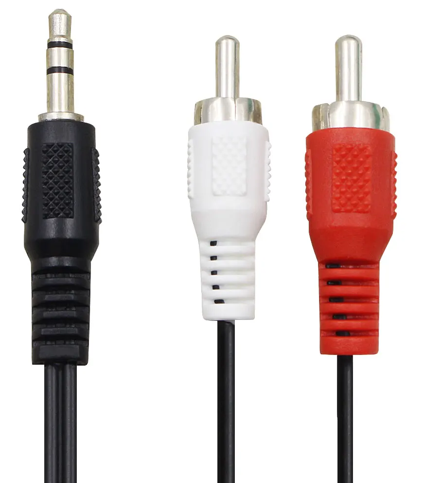 Разъем для наушников 3 5 мм Aux in к 2 красным белым RCA стерео аудио Y образный