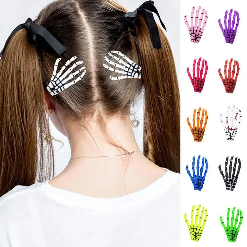 1 шт. женские модные аксессуары для волос заколка с черепом Зомби Панк Ужасы