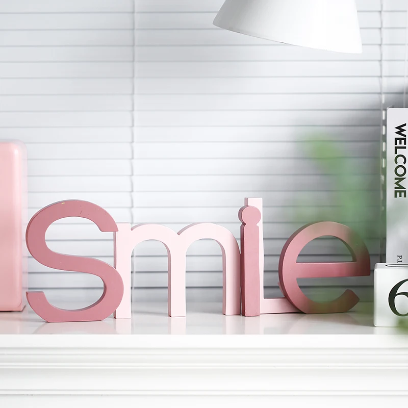 Большие деревянные украшения в скандинавском стиле Алфавит креативные личные