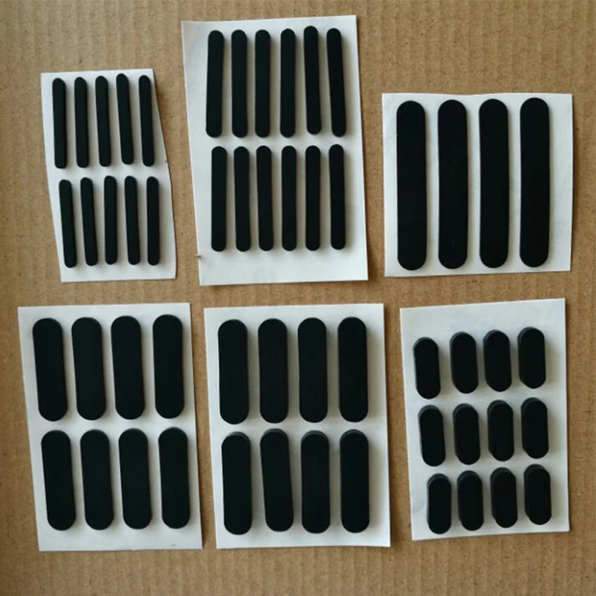 

10Pc Self Adhesive Silicone Rubber Oval Mat Cabinet Equipment Anti-slip Feet Pad Floor Protectors Width 3 - 5mm Thickness 1.5mm