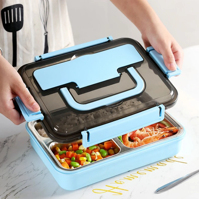 Портативный термальный Ланч-бокс из нержавеющей стали Bento с 3/4 отделениями