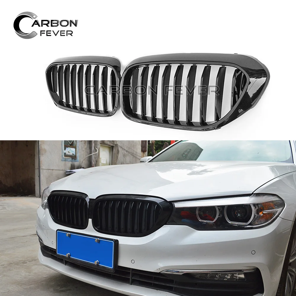 Передняя решетка для BMW 5 series G30 G31 F90 АБС Однолинейный глянцевый черный гоночный