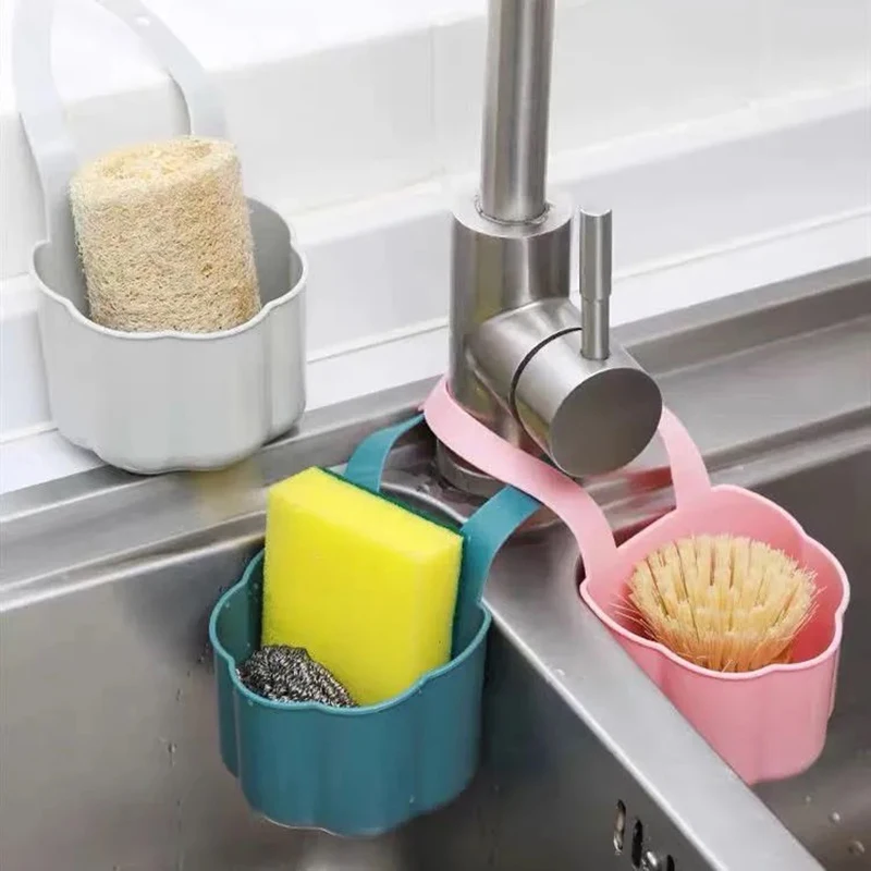 

Kitchen Sink Drain Rack Sponge Soap Debris Rack Plastic Hanging Storage Basket Faucet Organizer Shelf Portable Home Kitchen Tool