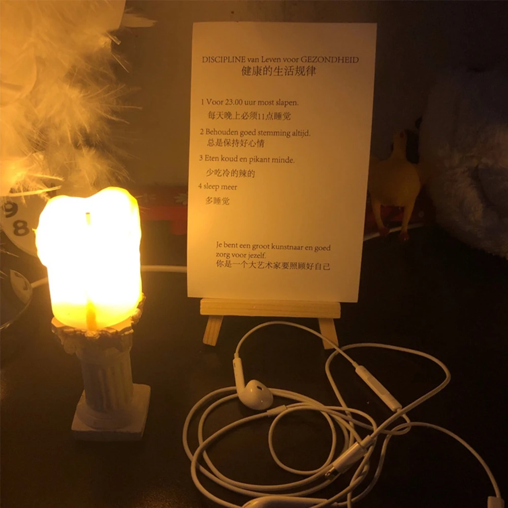 Искусственное Моделирование римские колонны мини Свеча Ночной светильник Led