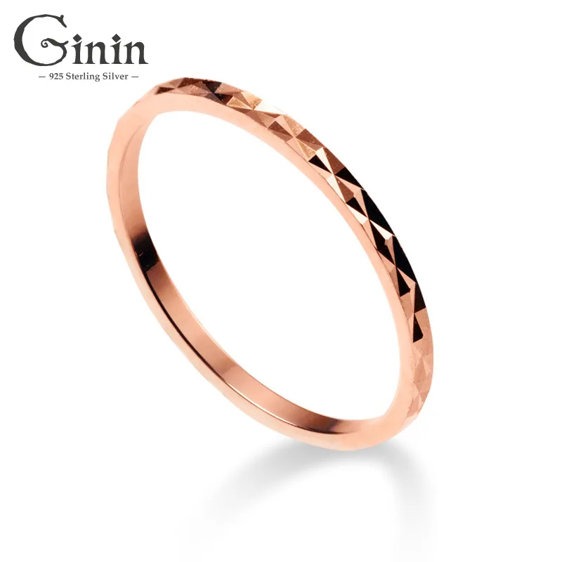 

Ginin Real 925 Sterling Silver Ring For Women Man 2020 Trendy Simple Starry Sweet Elegant Girly Daily Glossy Single Ring Jewelry