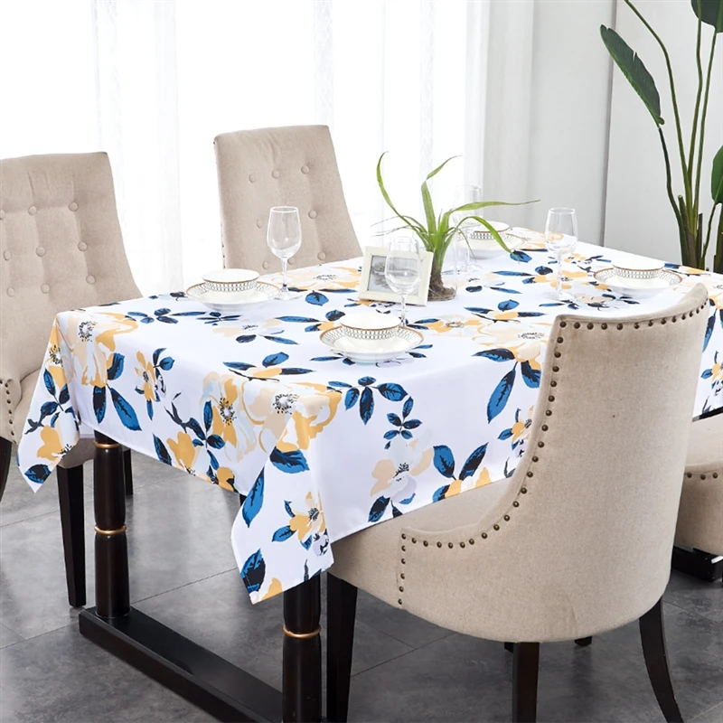 

Flowers Printing Table Cloth Waterproof and Oil-proof Table Linen Dustproof Coffee Table for Living Room Manteles De Mesa