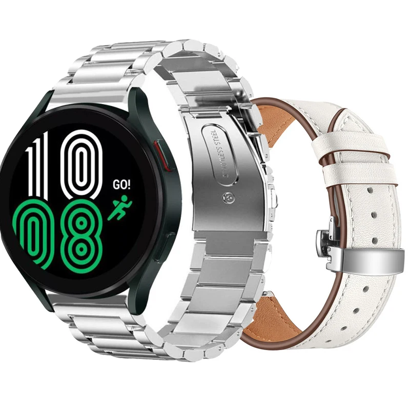 

Watchband Strap For Samsung Galaxy Watch 4 44mm 40mm Stainless Steel Band For Samsung Galaxy Watch 4 Classic 42mm 46mm Correa