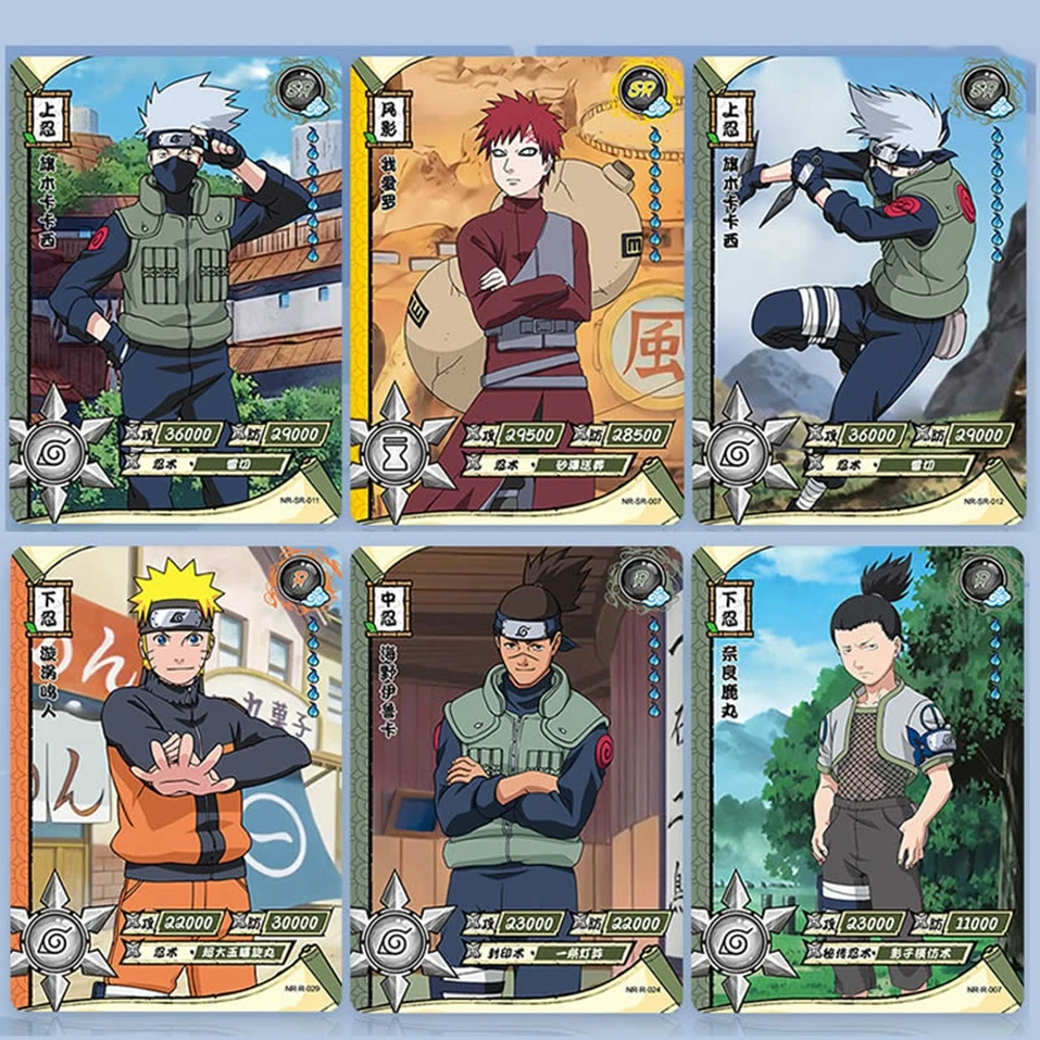 Cartas de Naruto de dibujos animados para ni&ntilde;os, cartas de juego de Uchiha Sasuke Ninja, Colecci&oacute;n Hokage, cartas de personajes de pel&iacute;culas de guerra, juguete de regalo, 180 Uds.-3