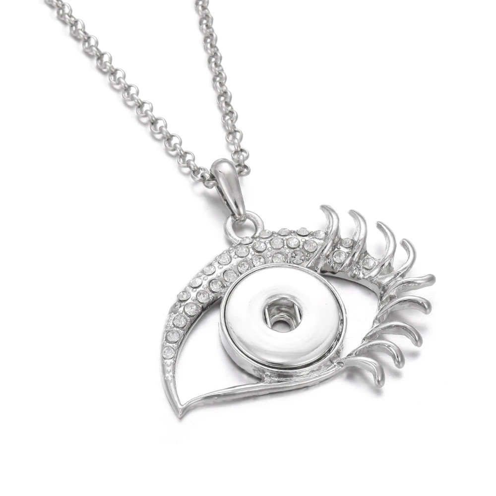 Новое ожерелье с кнопкой 18 мм 20 кнопки ювелирные изделия стразы цветок круглый