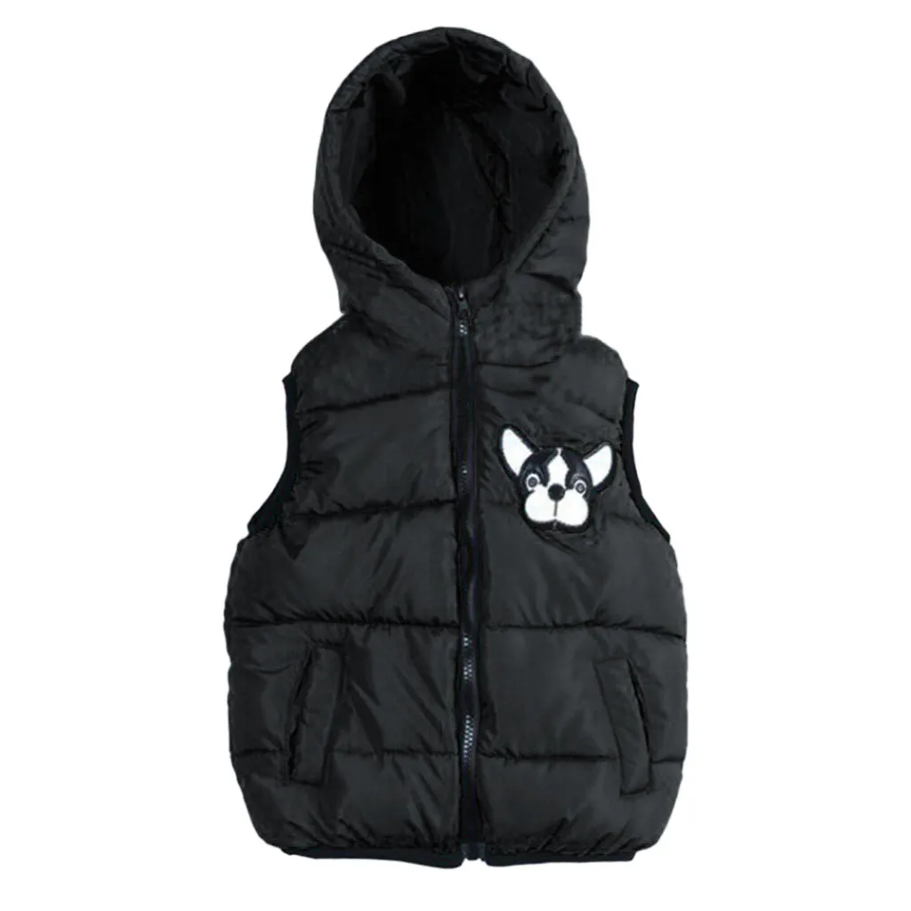 Детская куртка с капюшоном и мультяшной собакой для маленьких мальчиков девочек