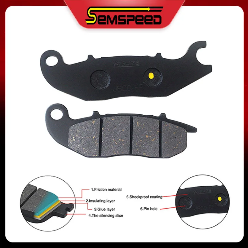 

SEMSPEED Motorcycle Accessories Brake Caliper Disc Pad Front Brake Pads Fits For Honda ADV 150 adv150 2019 2020 2021
