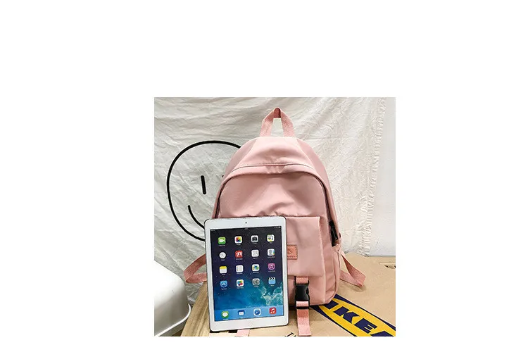 SHYAA Backpack Women Backpack Fashion Women Shoulder Bag Solid Color School Bag for Teenage Girl Children Backpacks Travel Bag